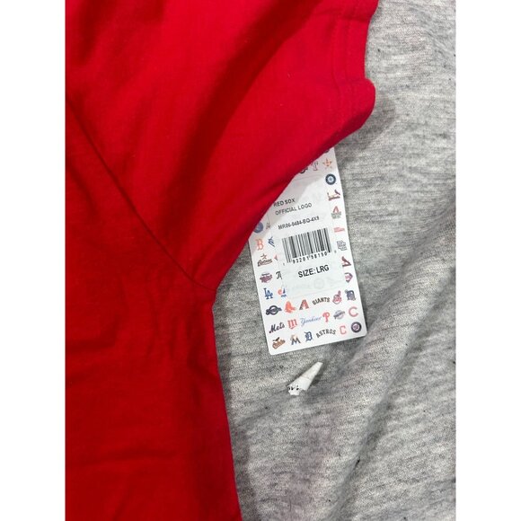 Majestic Boston Red Sox T Shirt Men's Size Large Solid Causal Crew Neck Red - Picture 3 of 9